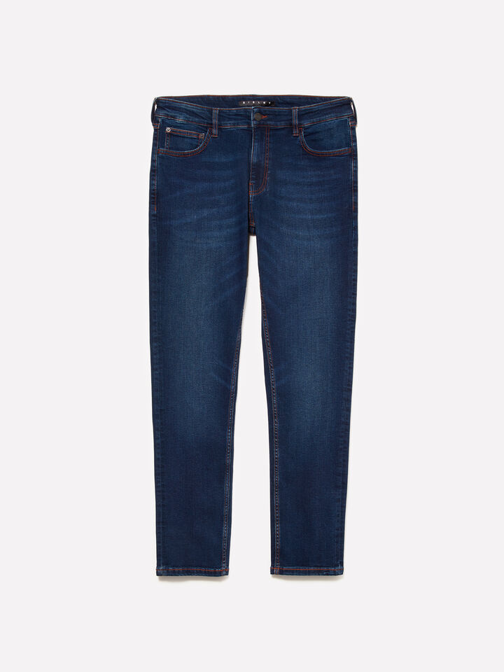 Blue Style 73 skinny fit jeans - men's skinny fit jeans - Dark Blue | Sisley image number 1